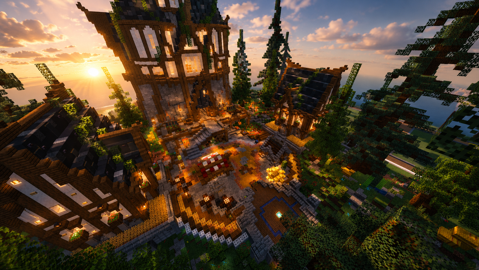 Cinematischer Blick auf MineCity